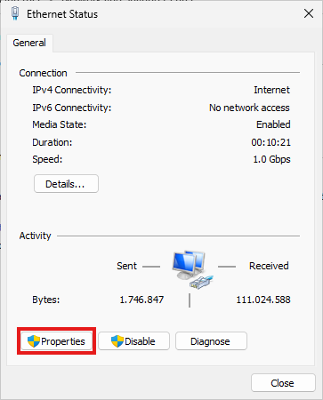 Internet Protocol Version 4 (TCP/IPv4)